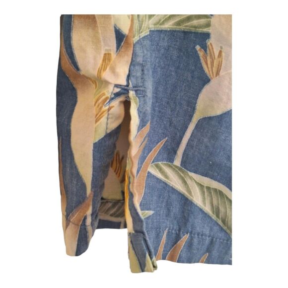 Hawaiian Shirt by Cooke Street Honolulu 100% Cotton men's Large Blue Tropical - Picture 6 of 8